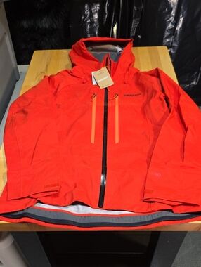 Patagonia Red Hooded Waterproof Jacket